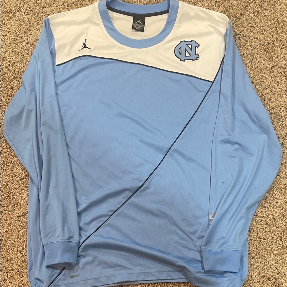 Jordan Light Blue and White North Carolina Tar Heels Long Sleeve Shirt